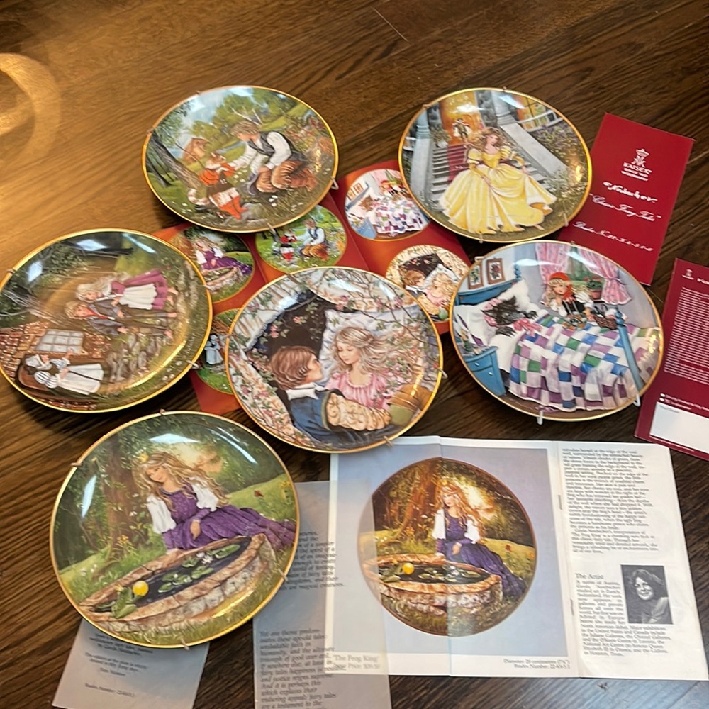 Collection 6 plates German rendition fairy tales. These are truly beautiful!